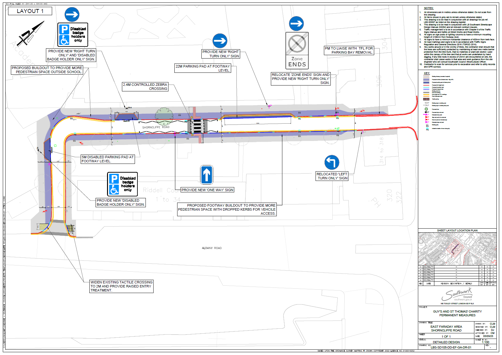 Proposed detailed design for Shorncliffe Road