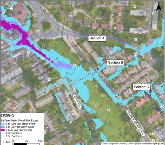 Risk of Surface Water Flood Extent