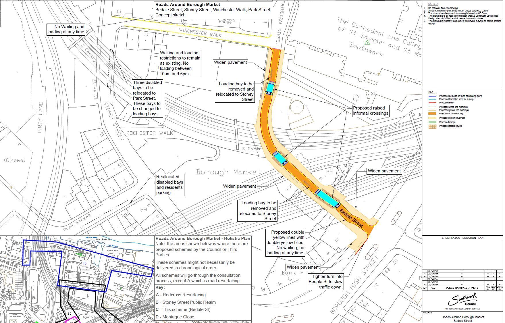 Bedale Street proposals plan