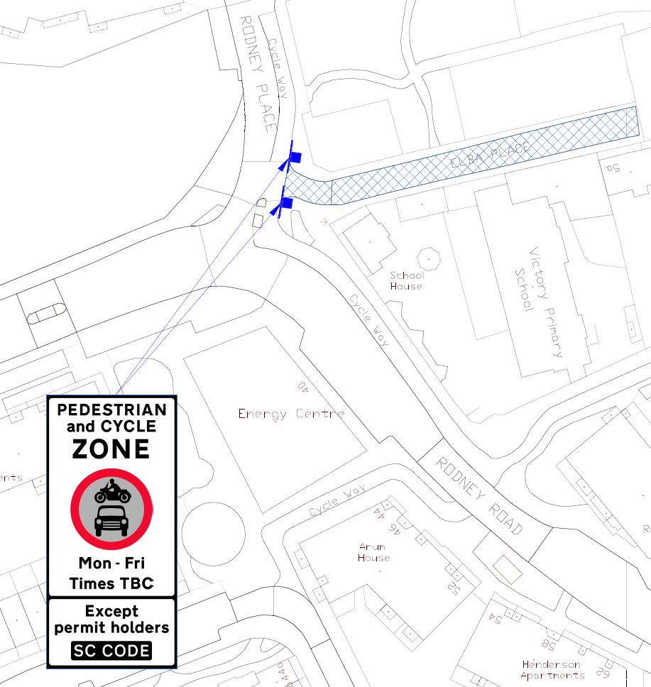 Plan of proposed school street
