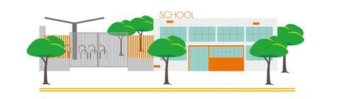 illustration of a school