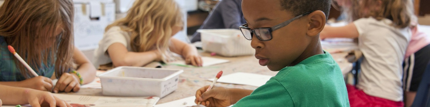 children studying