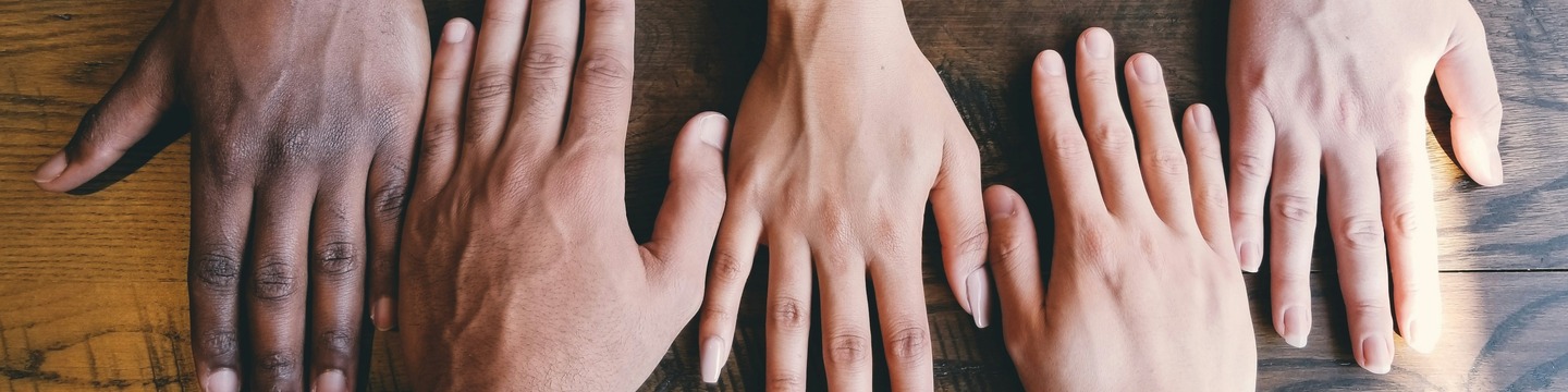 hands on a table