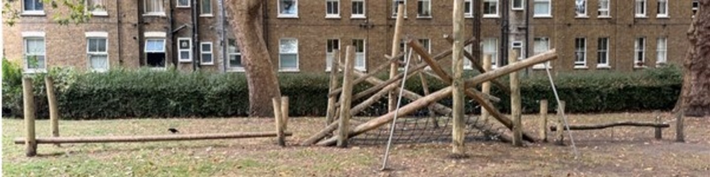 Image of playground equipment at Newington Gardens