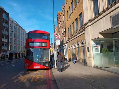 bus on a road