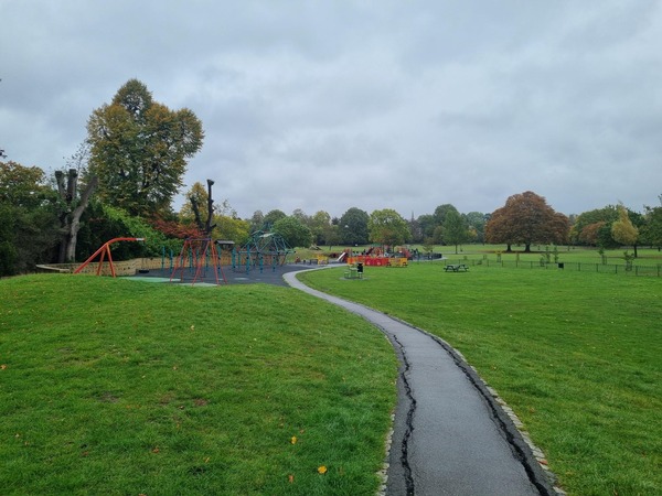 View of the play area from it's southern entrance