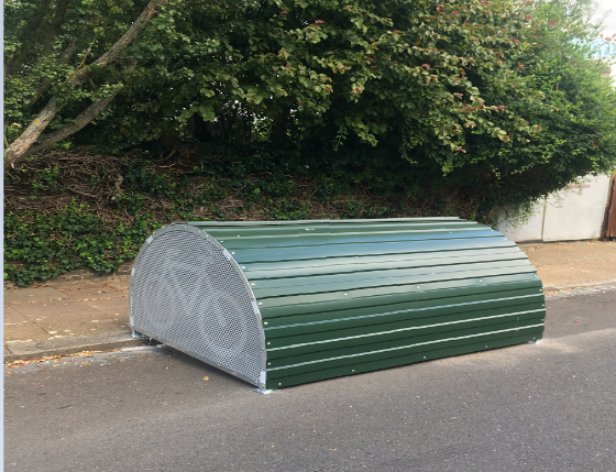 An image of the type of bike hangar we use.