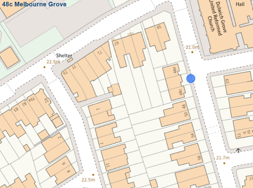 location of tree for proposed removal